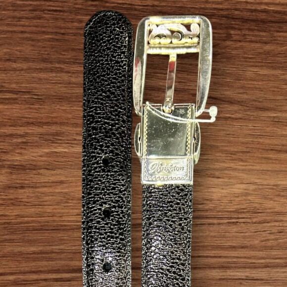 BRIGHTON Reversible Womens Belt Shiny Oil Rubbed Bronze Color, Silver Buckle main image 4